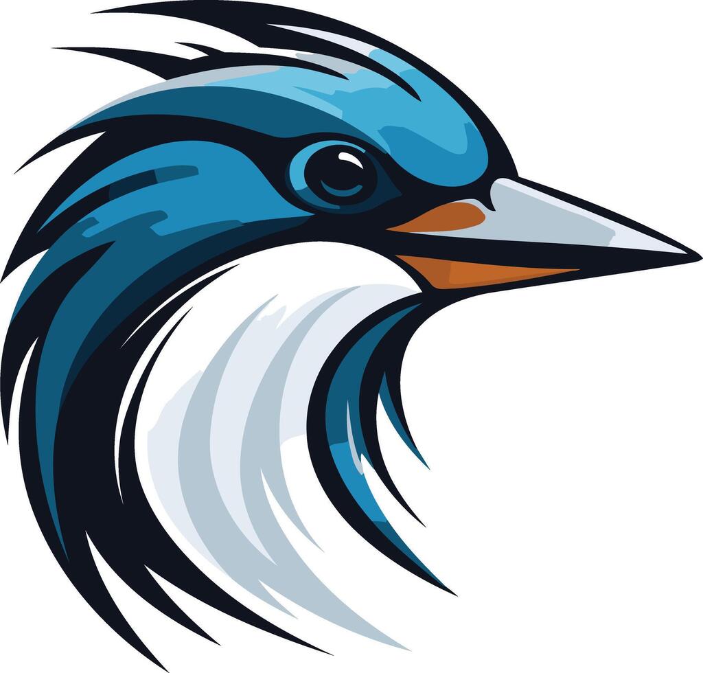 Blue Bird Head Logo Design vector