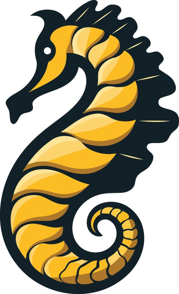 Stylized Seahorse Illustration vector