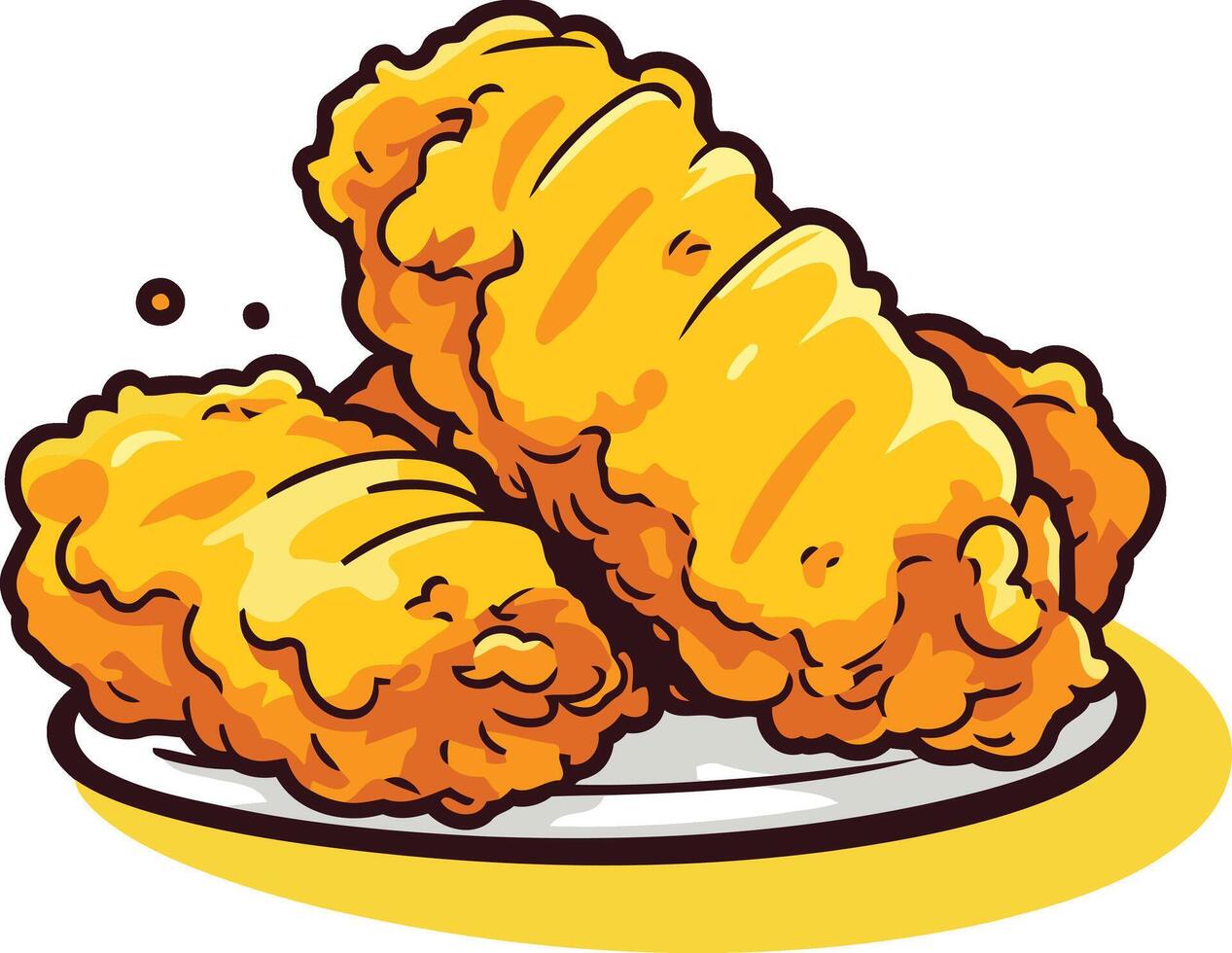 Crispy Fried Chicken Tenders vector