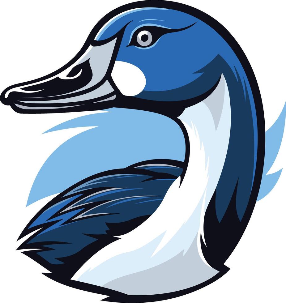 Blue Goose Head Illustration vector