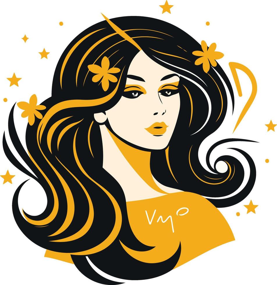 Virgo Zodiac Sign Illustration vector