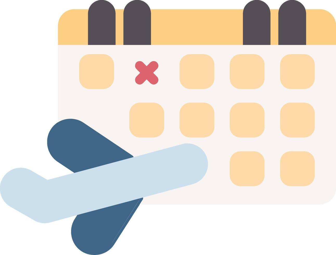 Flight Cancelled Flat Icon vector