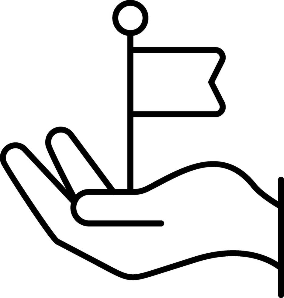 Independence Support Line Icon vector