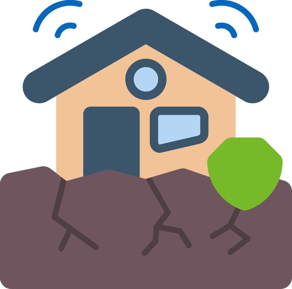 Earthquake Insurance Icon vector