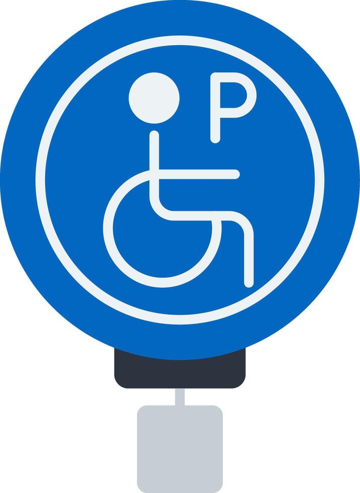 Handicap Parking Flat Icon vector