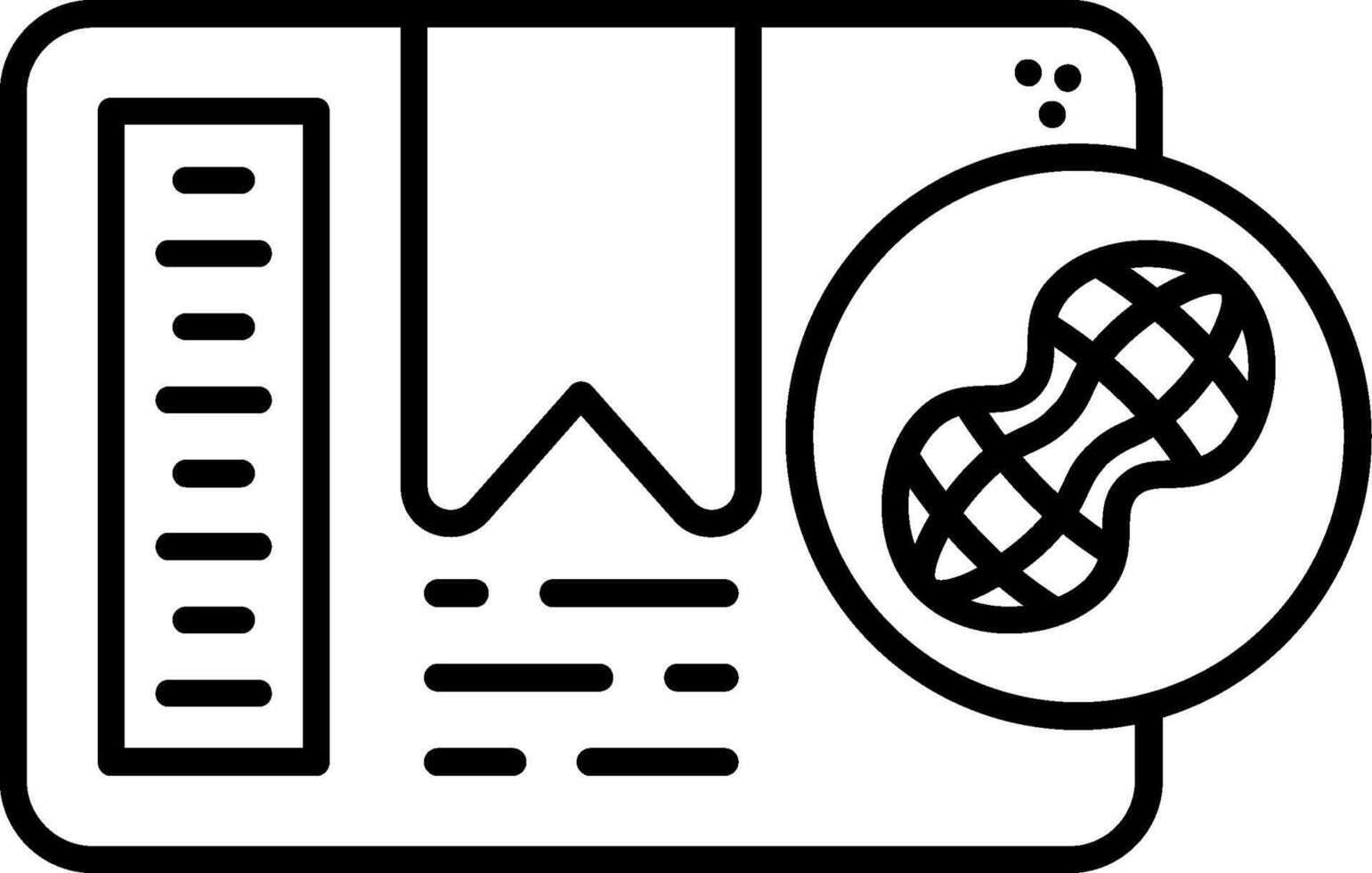 Contains Nuts Line Icon vector