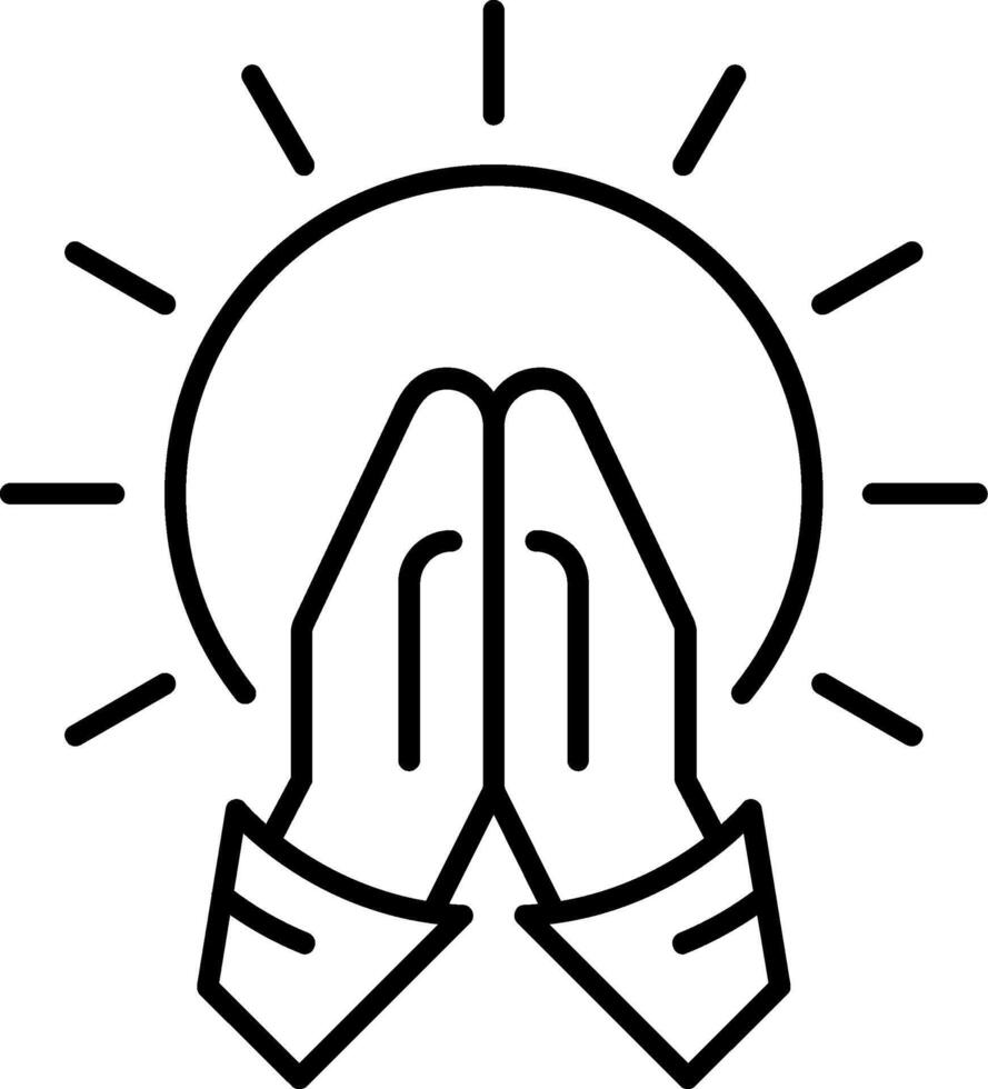 Spiritual Health Line Icon vector