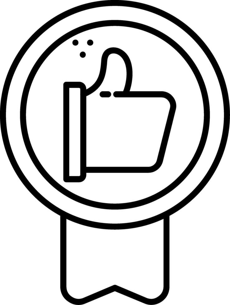 Reviewer Badge Line Icon vector