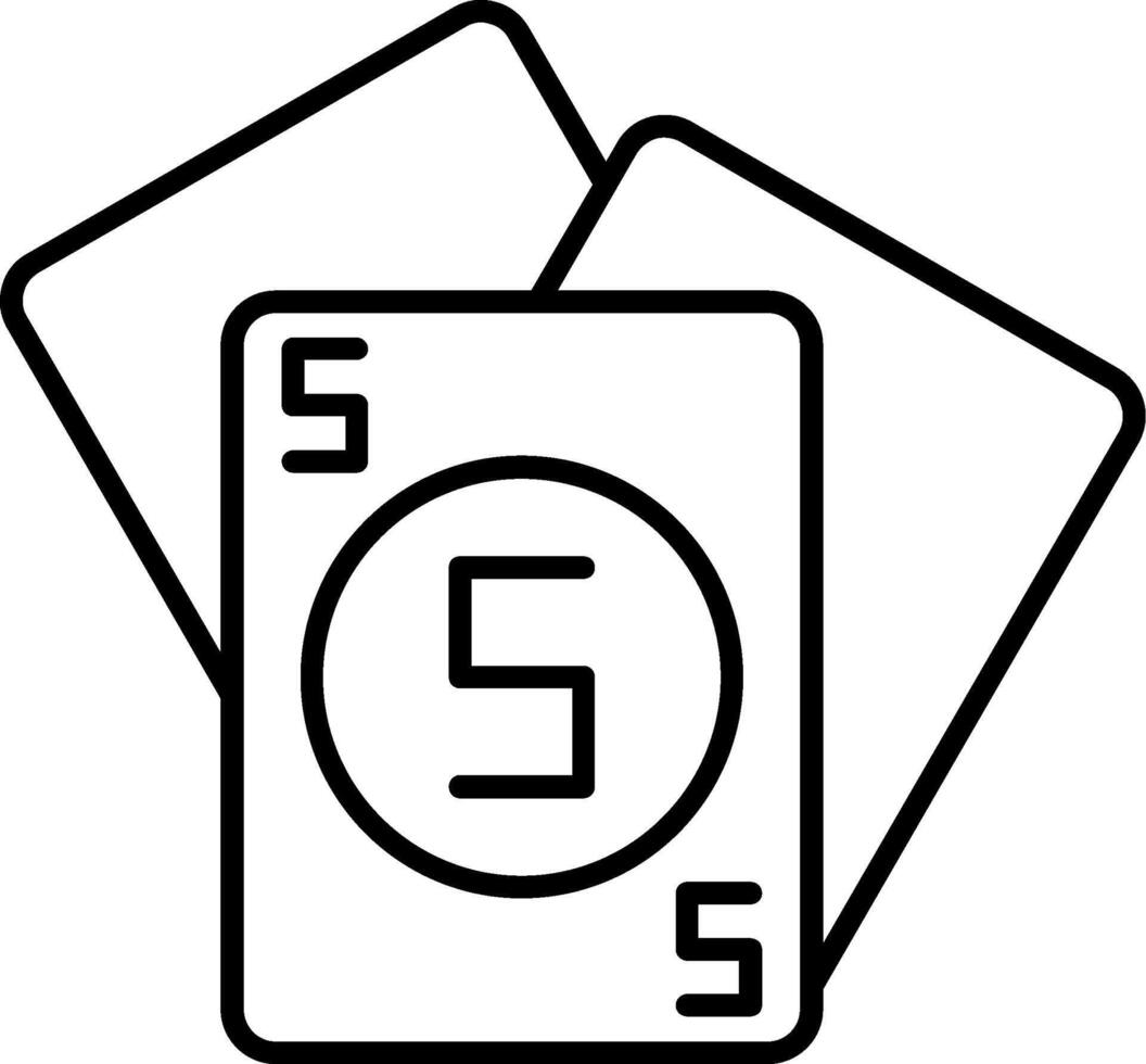 Planning Poker Line Icon vector