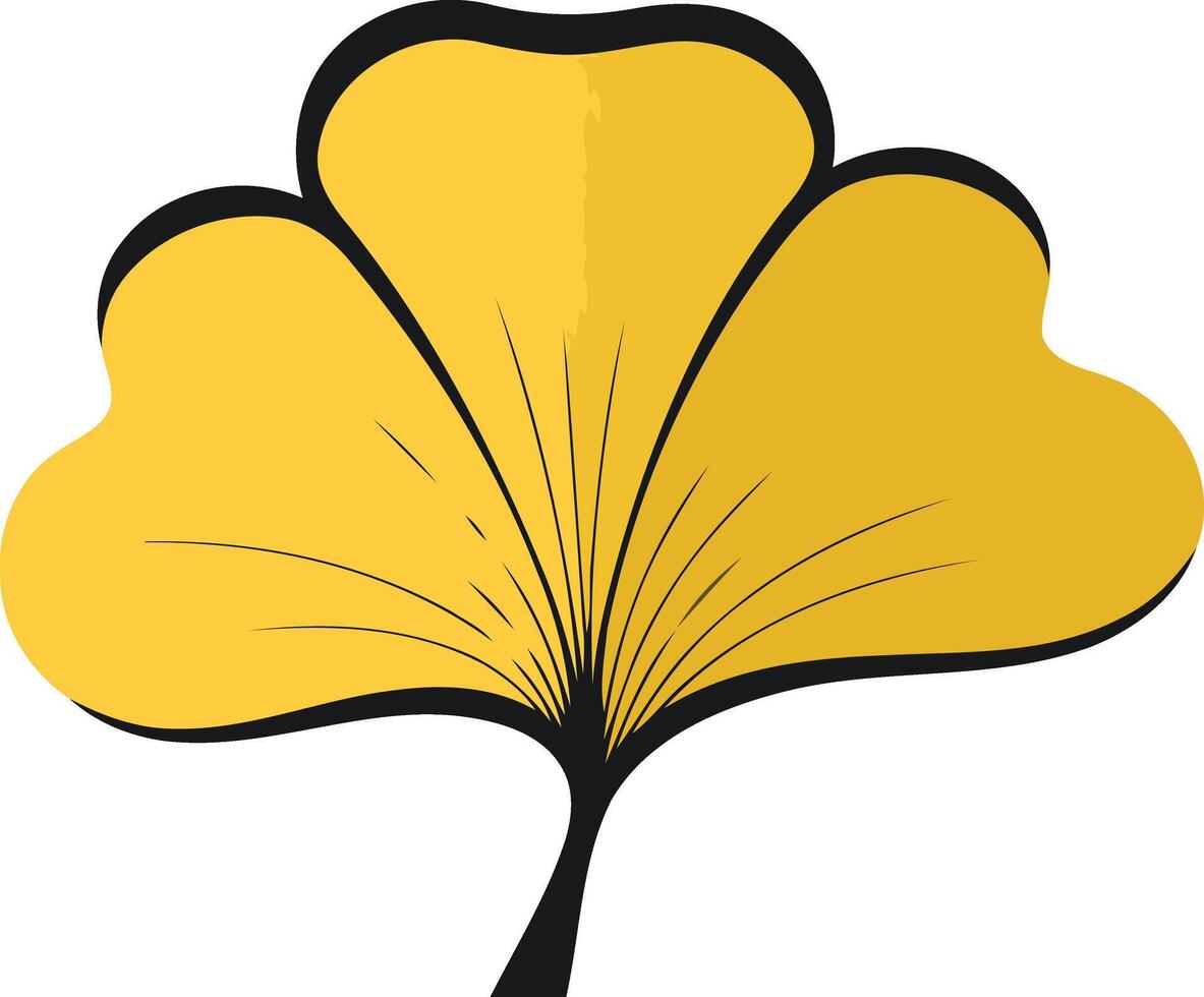 Ginkgo Leaf Illustration vector
