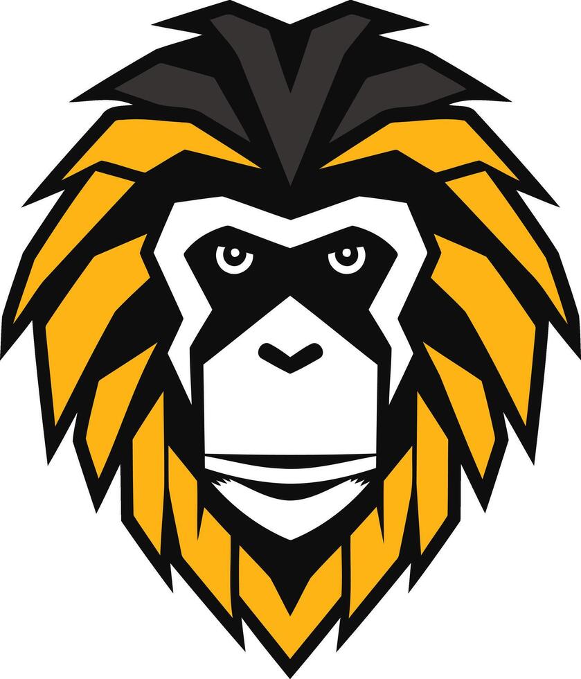 Geometric Illustration of a Golden Monkey vector