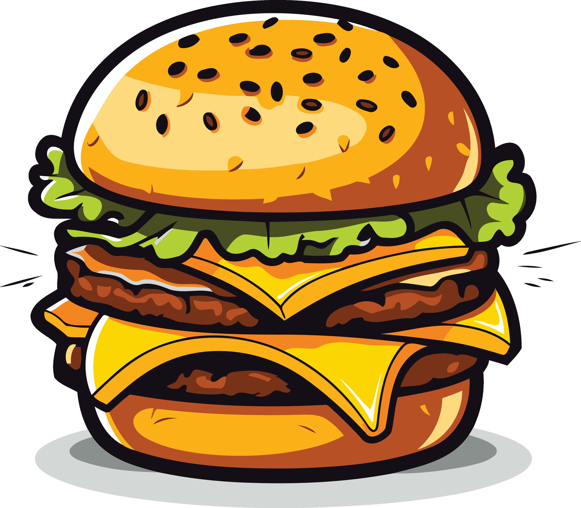 Double Cheeseburger Illustration 49259267 Vector Art At Vecteezy Double Cheeseburger Illustration 49259267 Vector Art At Vecteezy