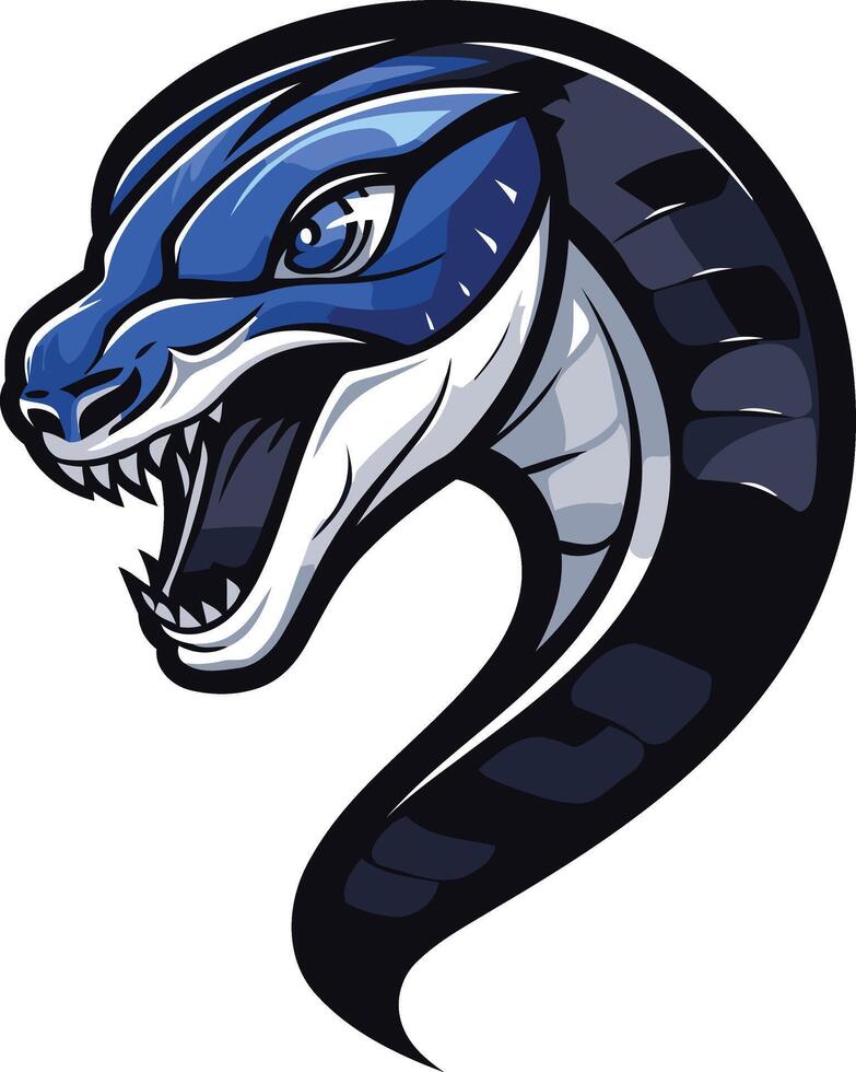 Blue Cobra Mascot Illustration vector