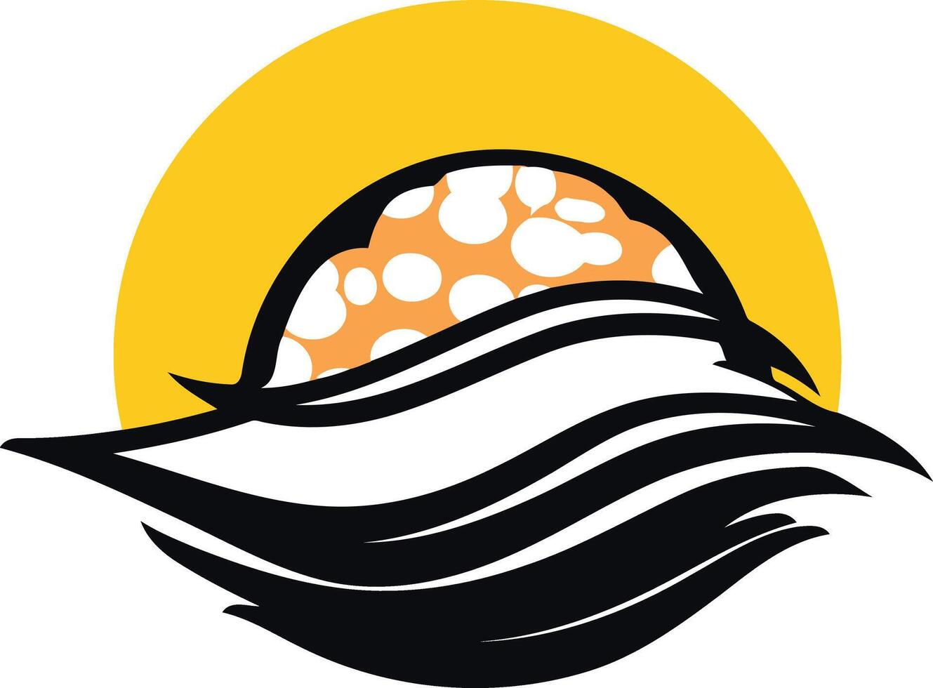 Sunset Over a Stylized Ocean vector
