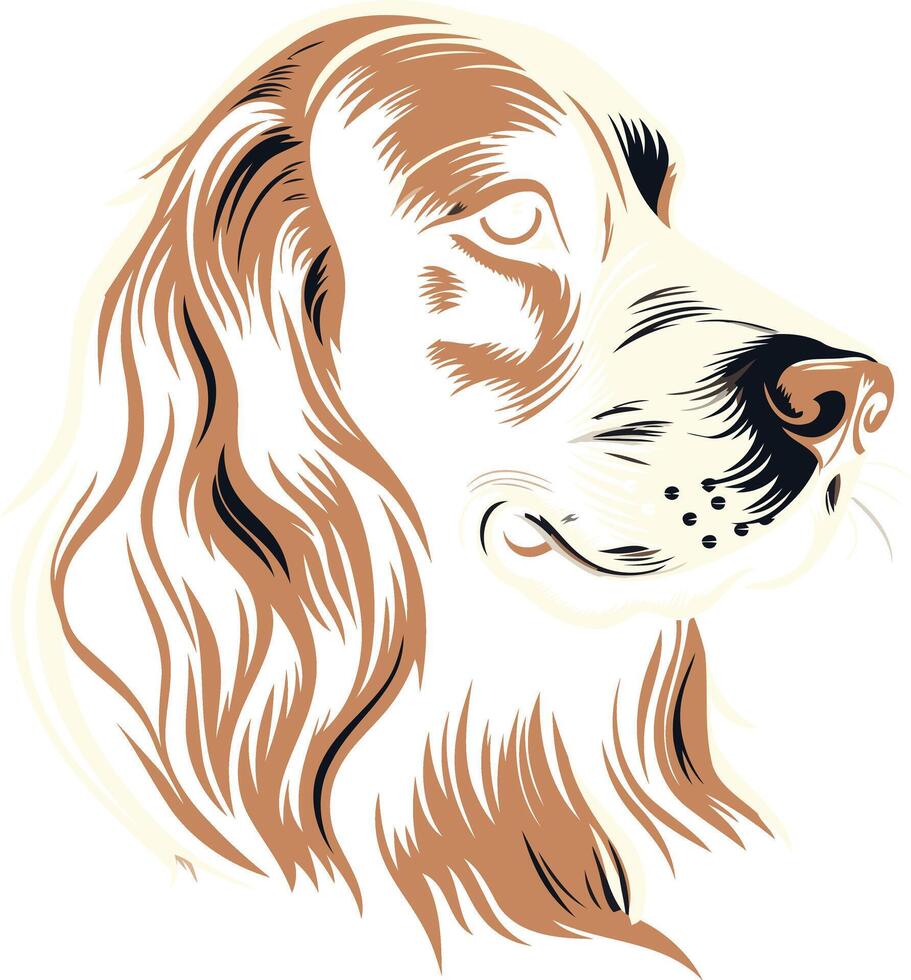 Artistic Portrait of a Dog's Profile vector