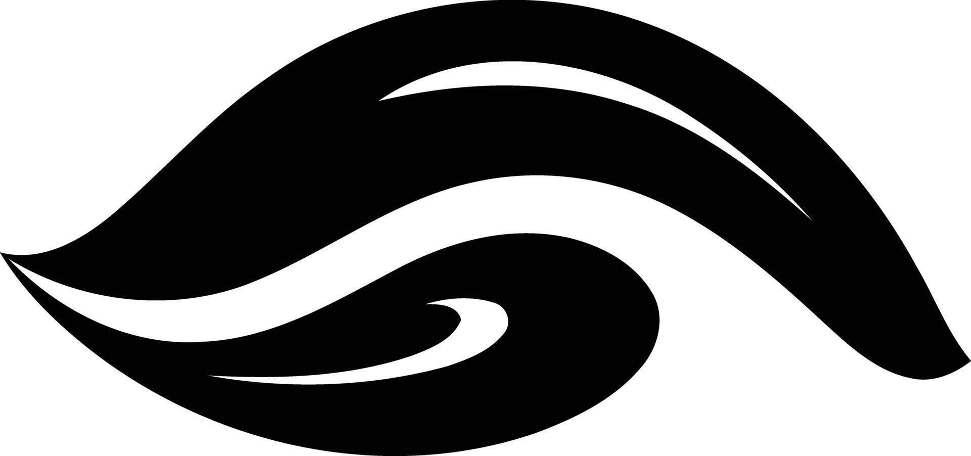 A sleek, stylized abstract design with a wave like shape vector