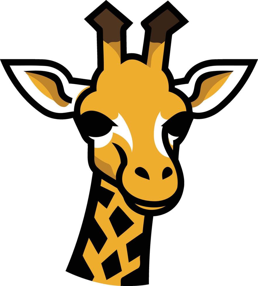 Cartoon Giraffe Portrait vector