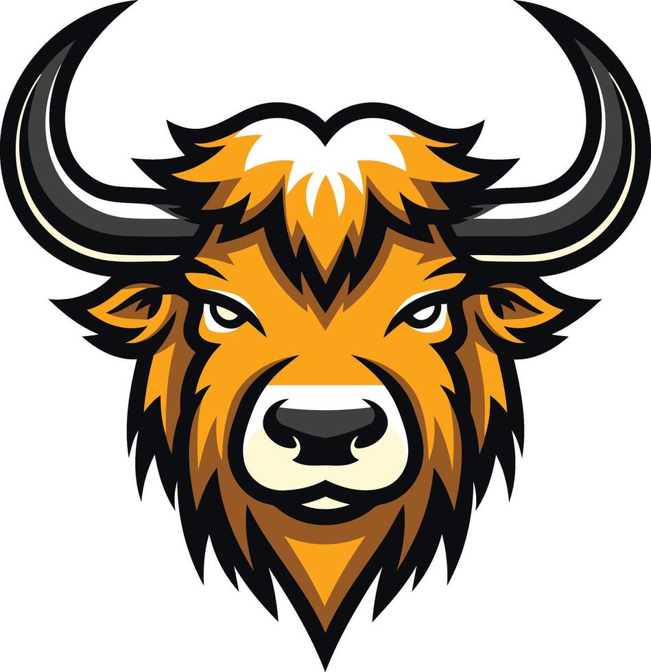 Yak Head Mascot Illustration vector