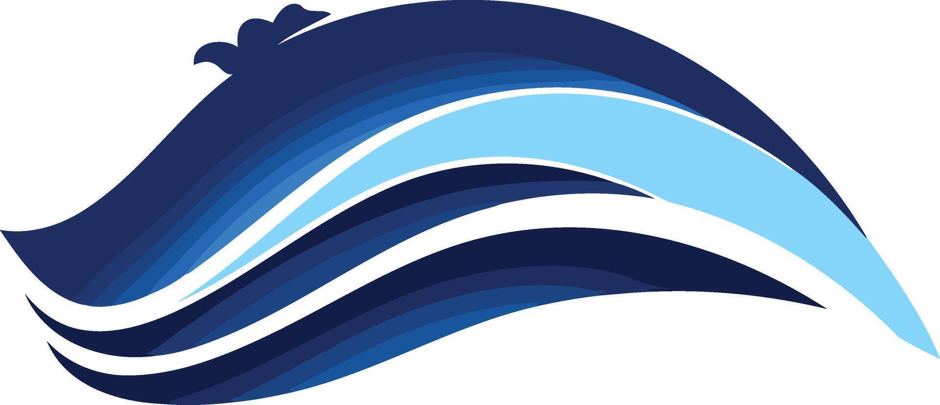 Abstract Blue Wave Design vector