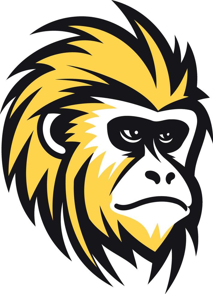 A Golden Monkey's Intense Gaze vector