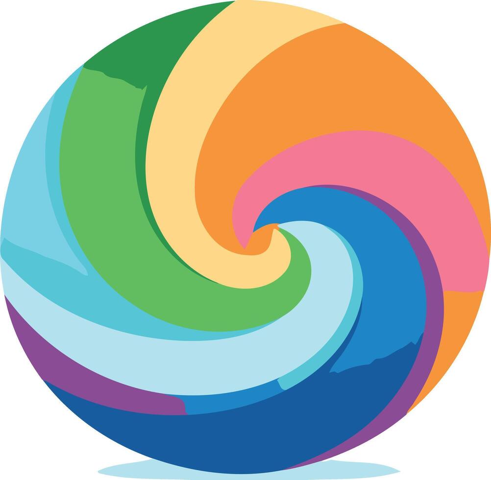 Abstract Colorful Spiral Design vector