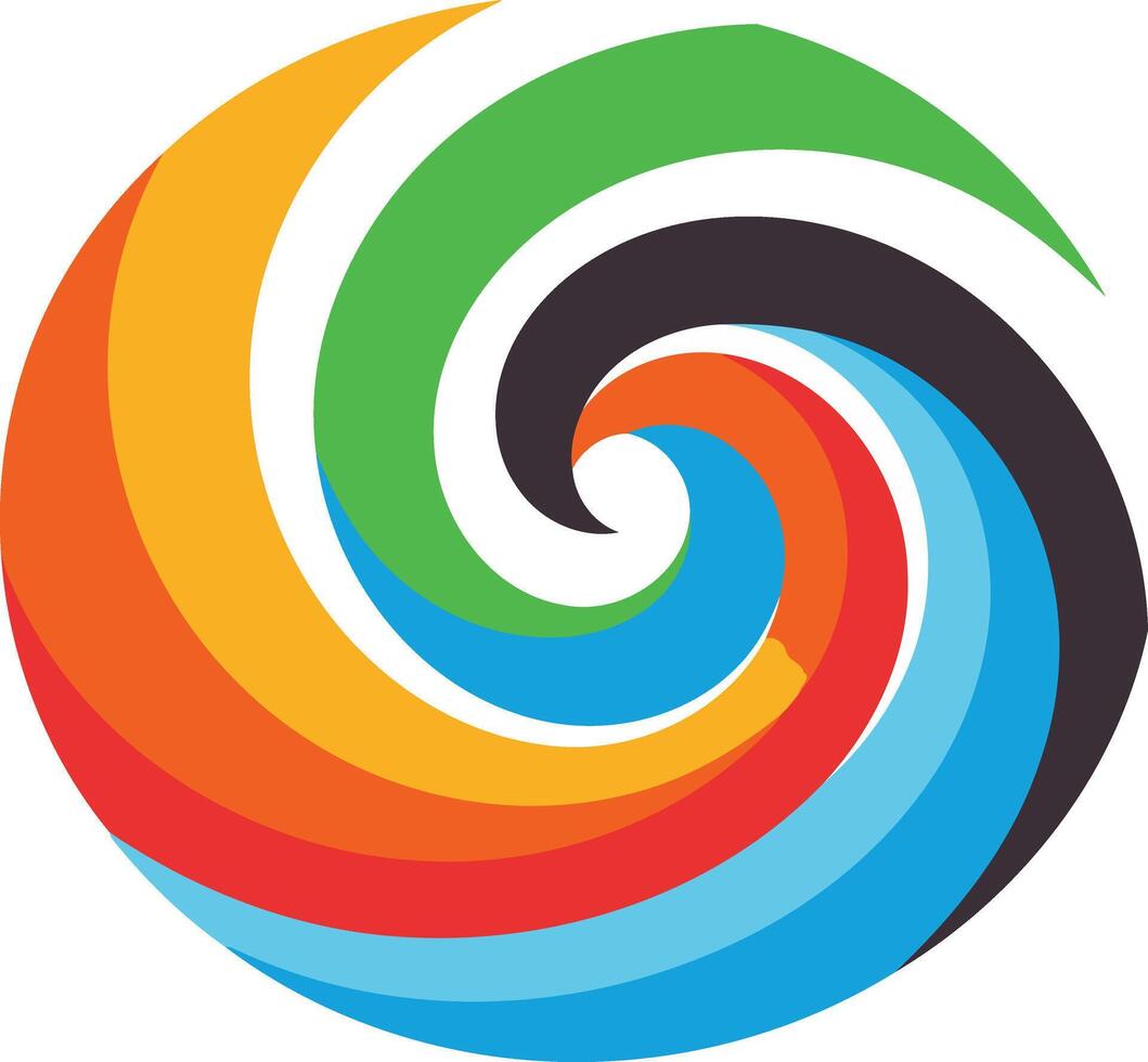 Colorful Spiral Abstract Design vector