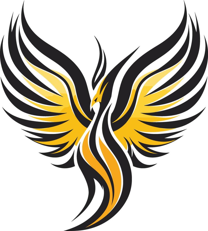 Stylized Phoenix Illustration vector