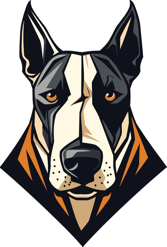 Black and White Dog Mascot Design vector