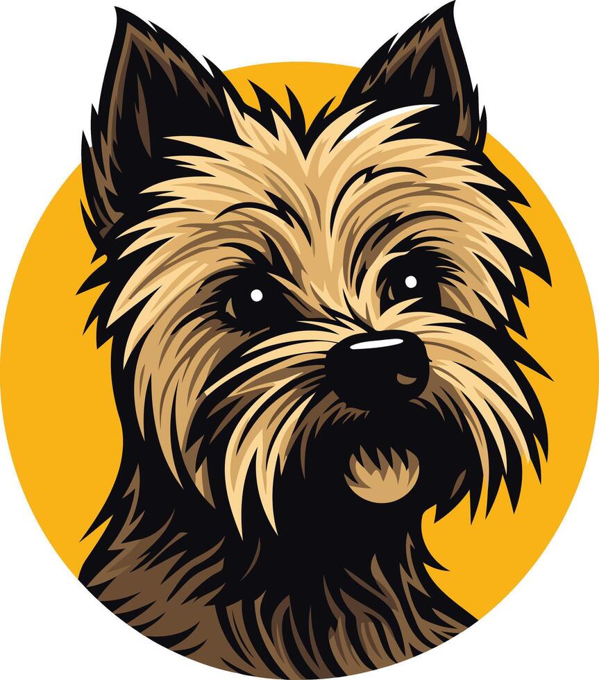 Yorkshire Terrier Portrait Illustration vector
