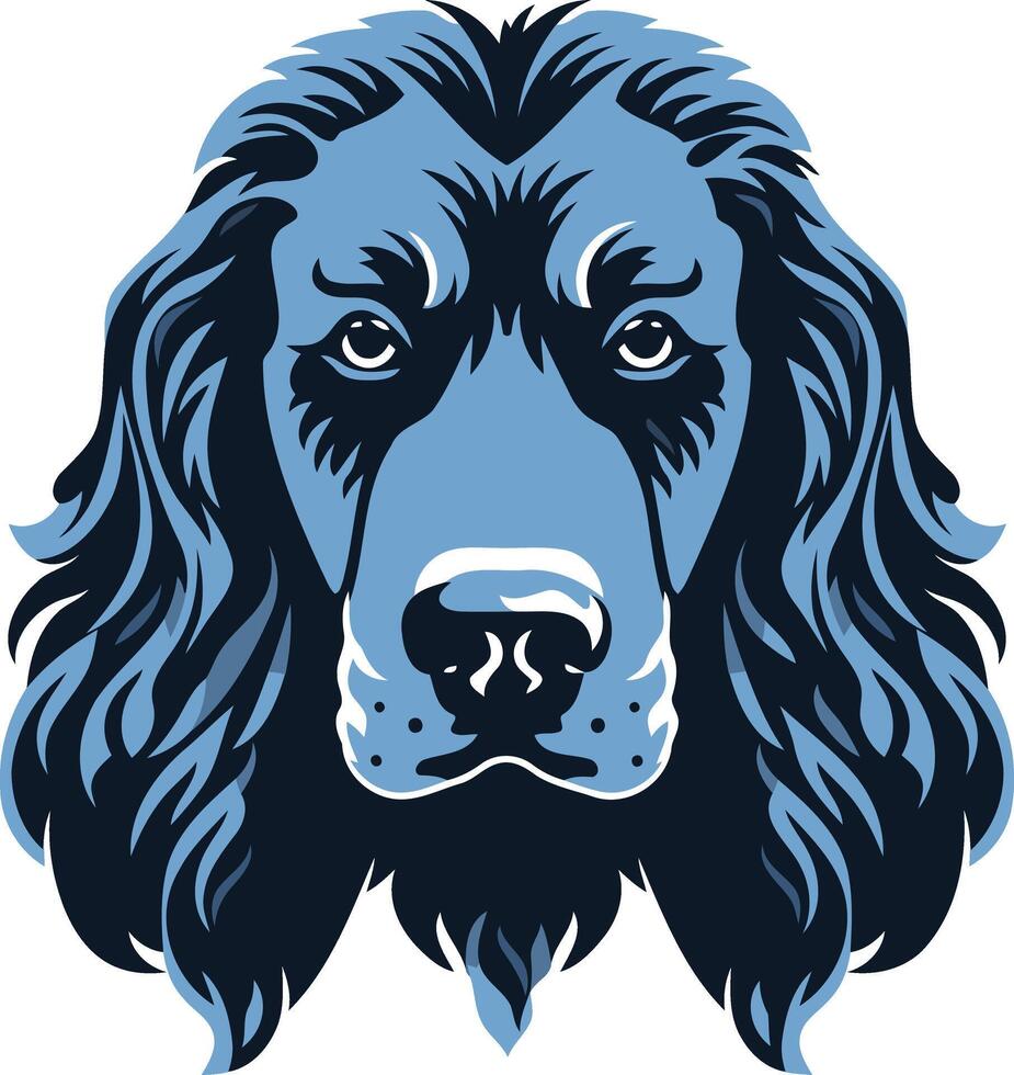 Portrait of a Blue Cocker Spaniel vector