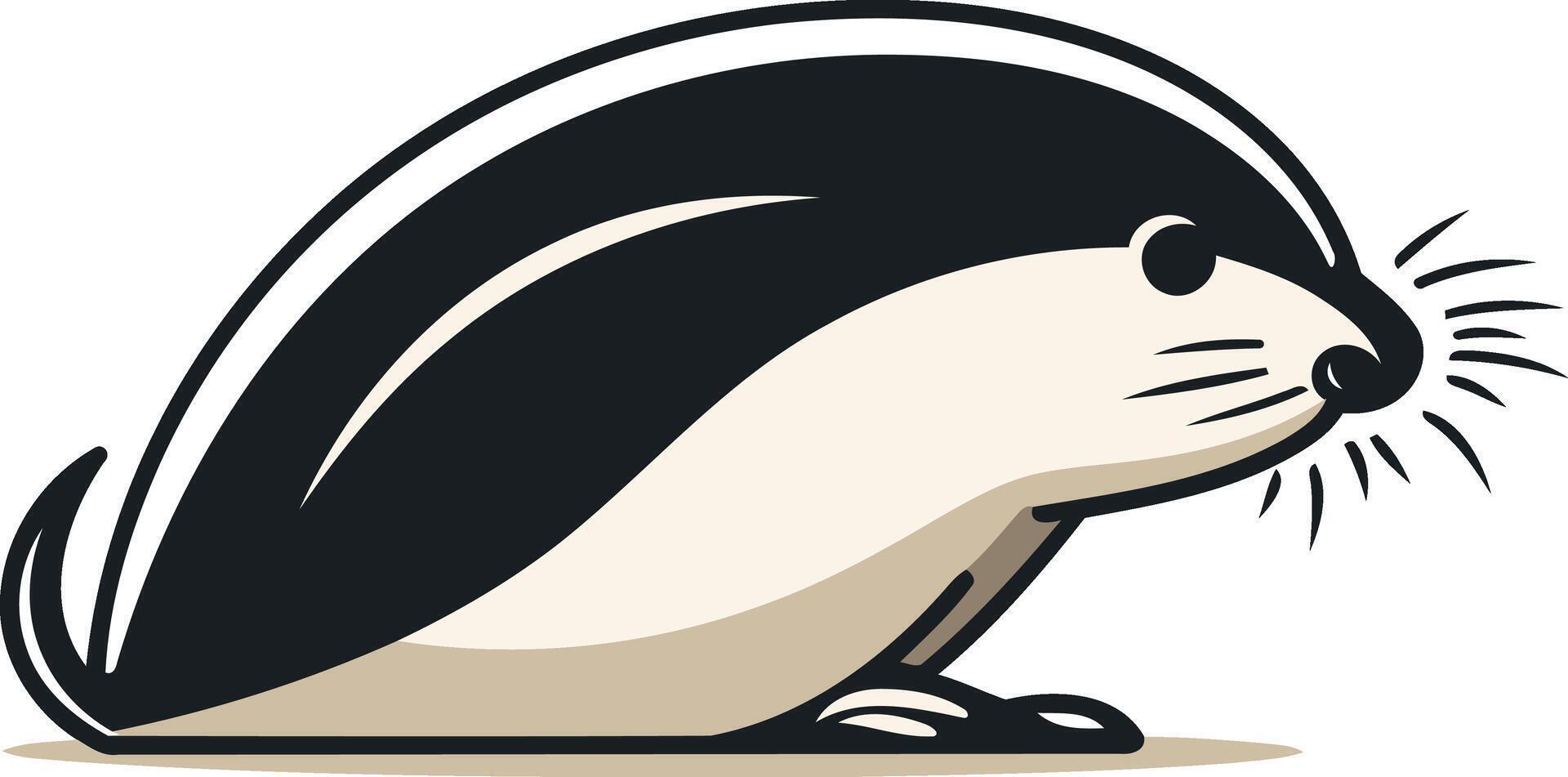 Cute Cartoon Illustration of a Groundhog vector