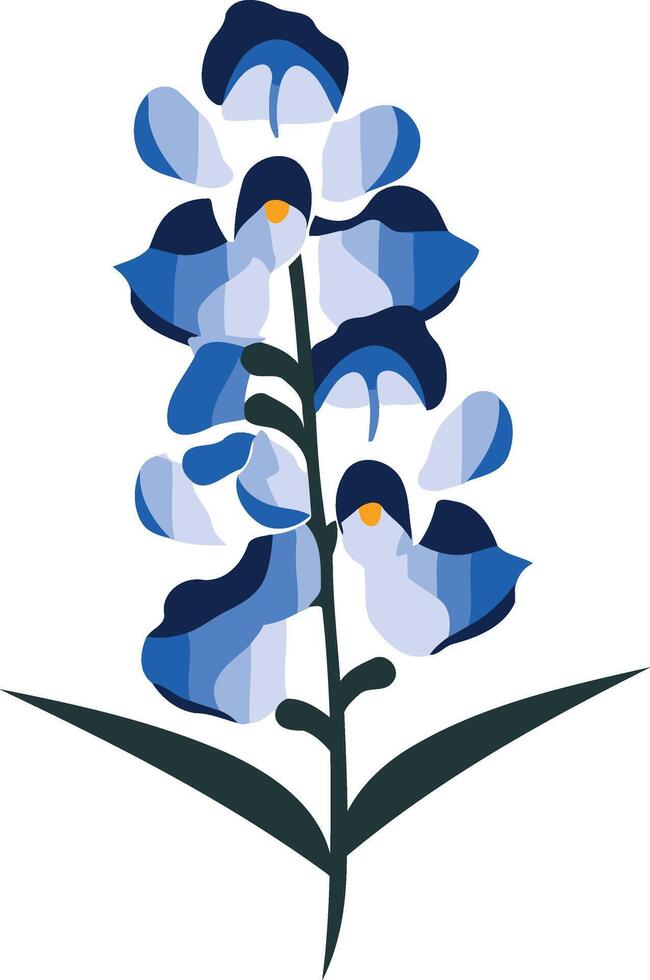 Bluebonnet Flower Illustration vector