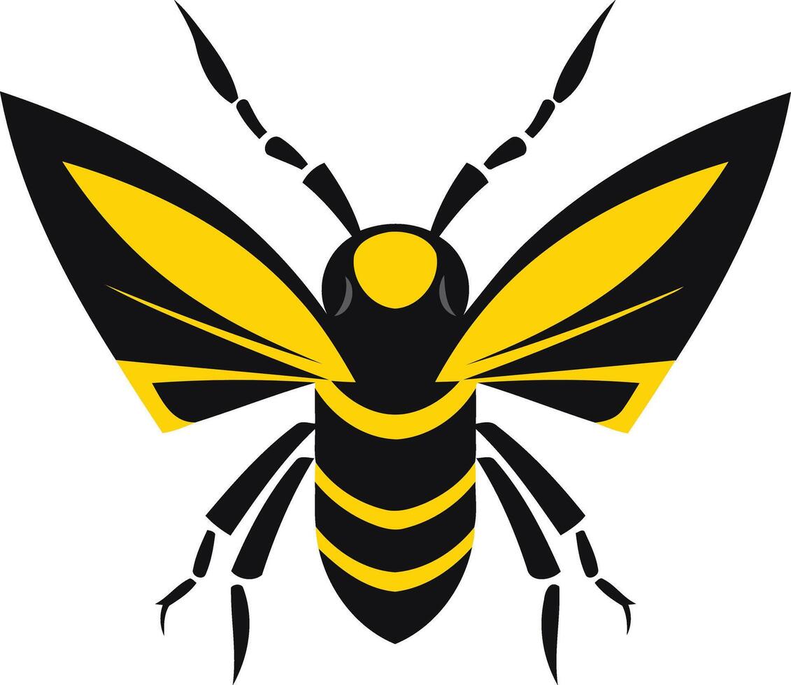 Black and Yellow Abstract Bee Design vector