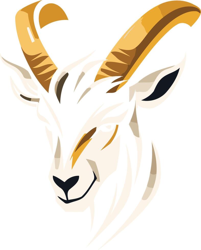 Stylized Goat Head Illustration vector