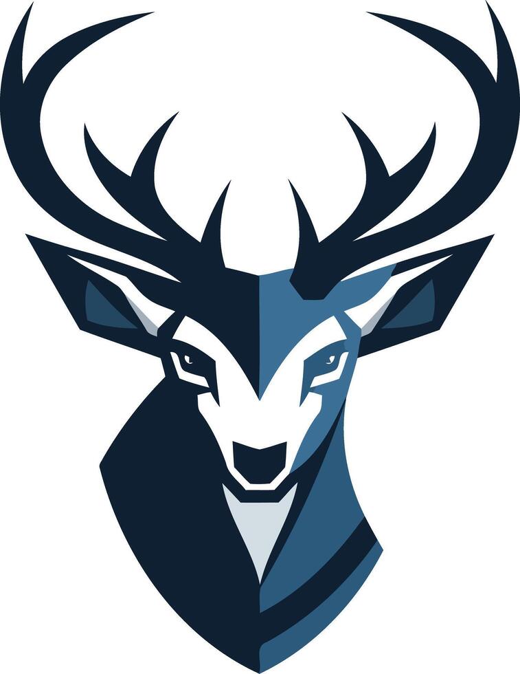 Geometric Deer Head Illustration vector