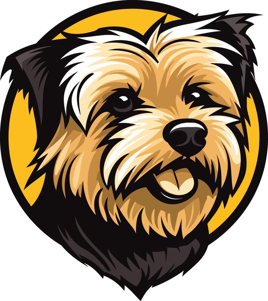 Cute Yorkshire Terrier Dog Portrait vector