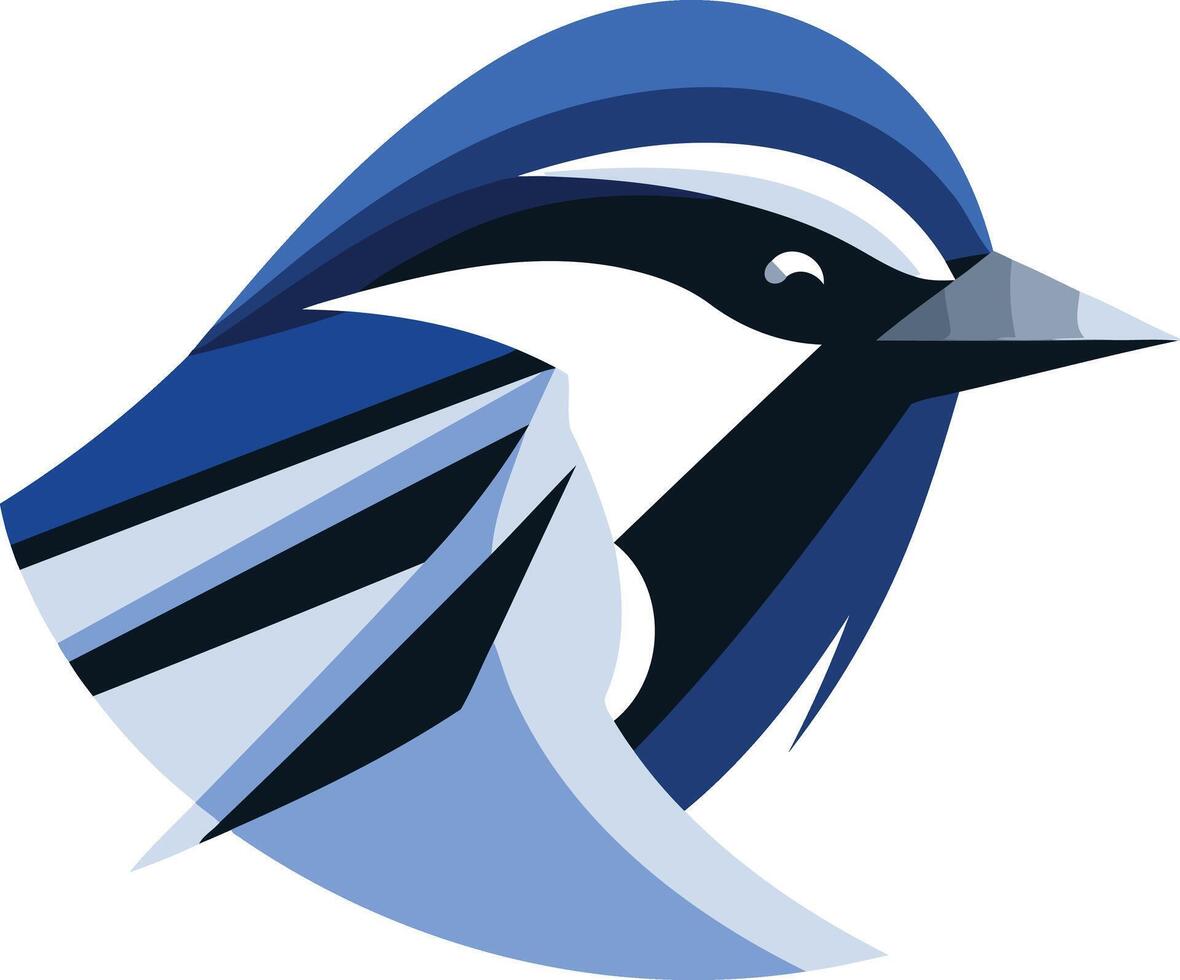 Abstract Blue Bird Illustration vector