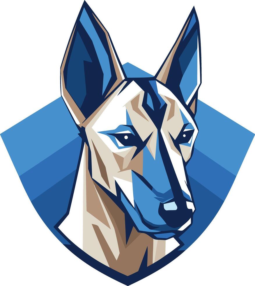 Geometric Portrait of a Dog vector