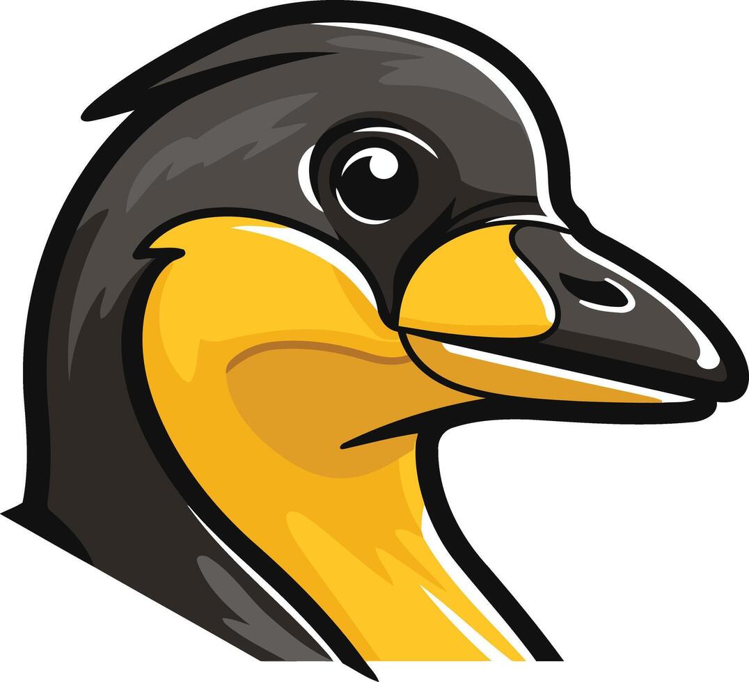 Goose Head Cartoon Illustration vector