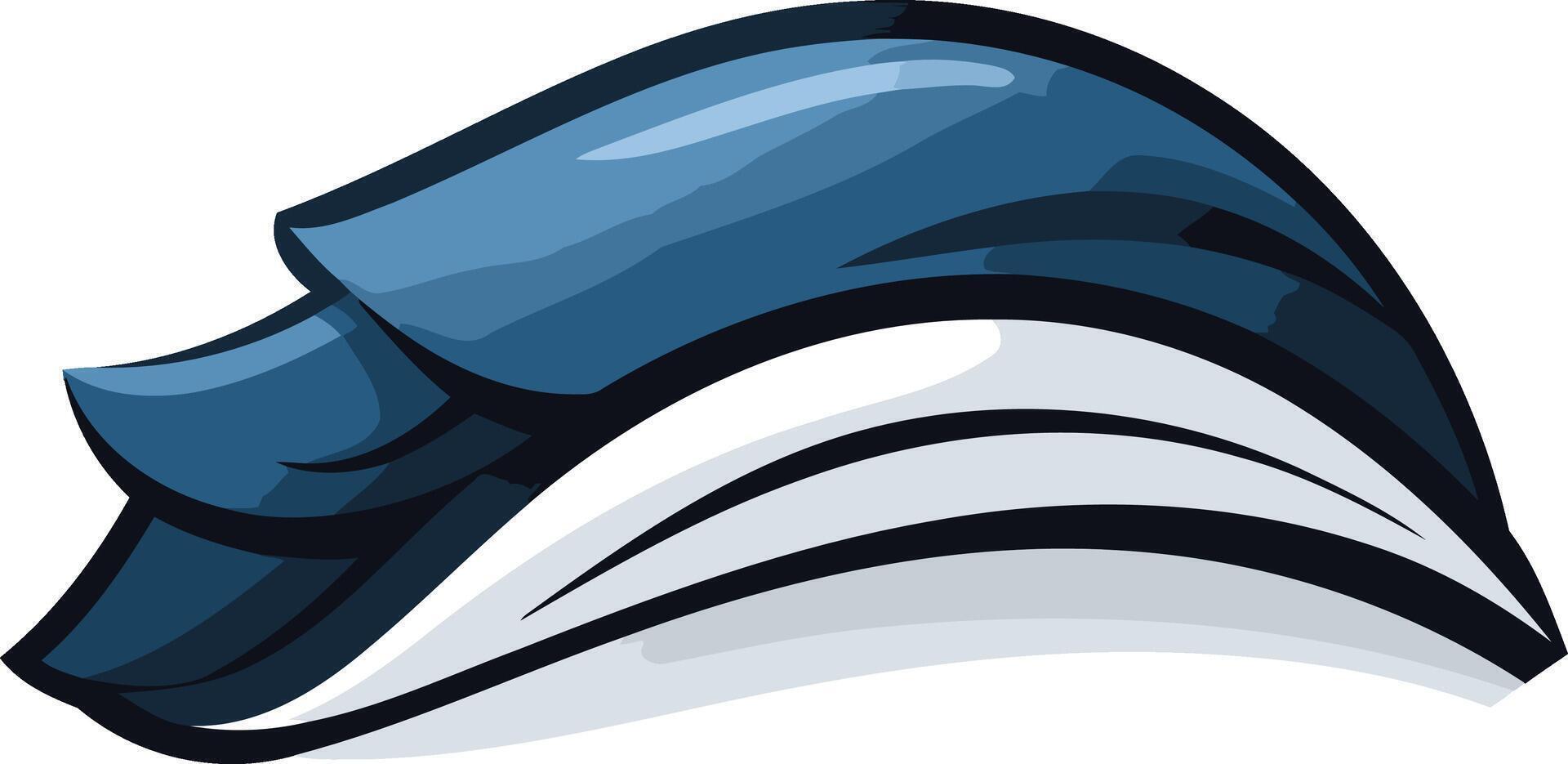 Blue and White Curved Design vector