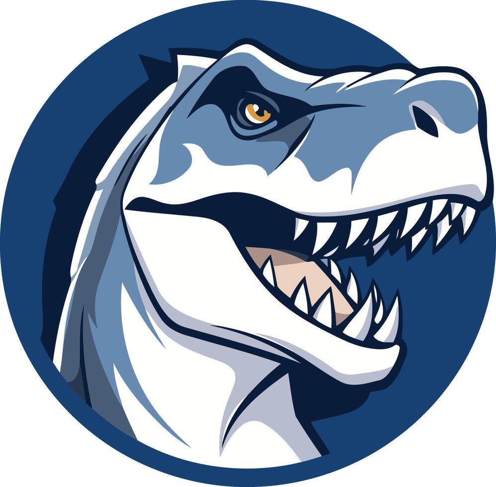 Close up of a Roaring Tyrannosaurus Rex vector