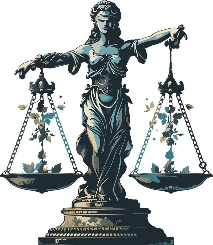 Themis, the Goddess of Justice with a Twist vector