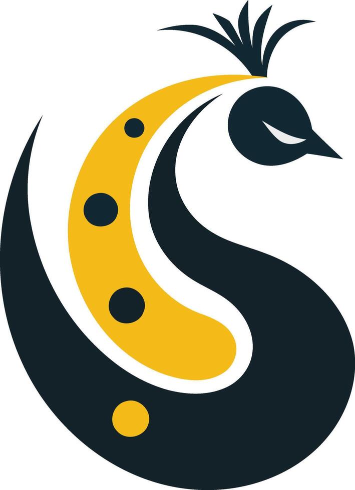 Stylized Peacock Illustration vector