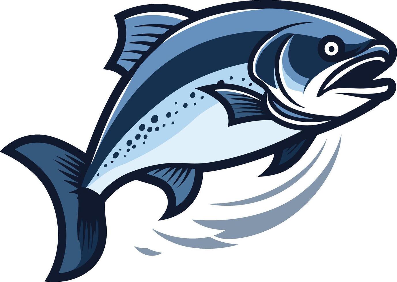 Leaping Salmon Illustration vector