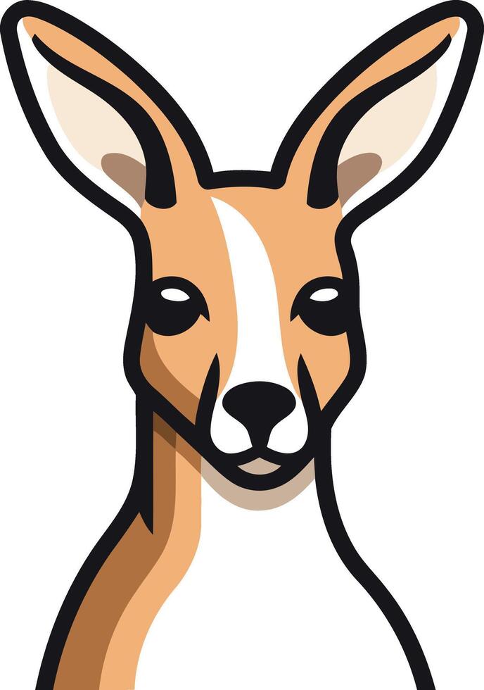 A Cartoon Illustration of a Kangaroo vector