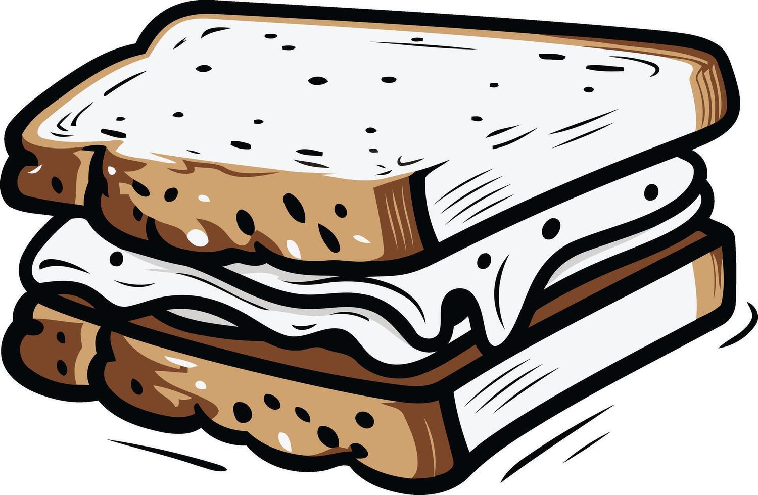Cartoon Illustration of a Delicious Sandwich vector
