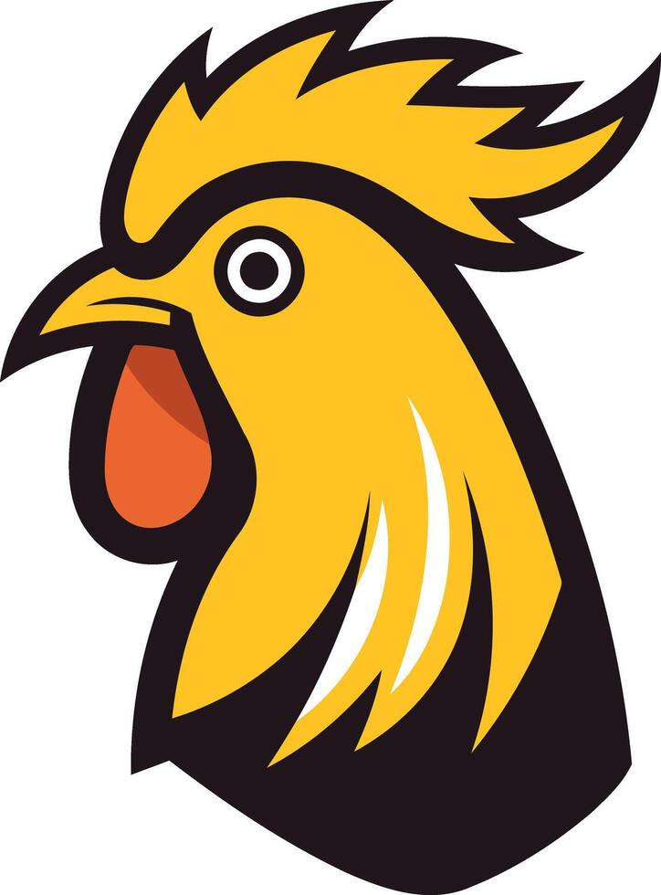 Rooster Head Illustration vector