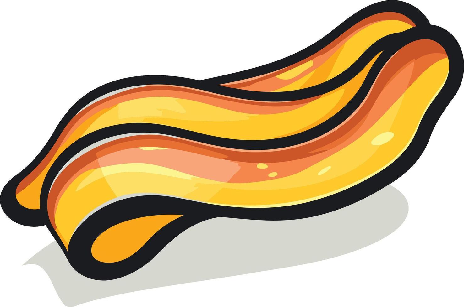 Cartoon Illustration of Crispy Bacon vector