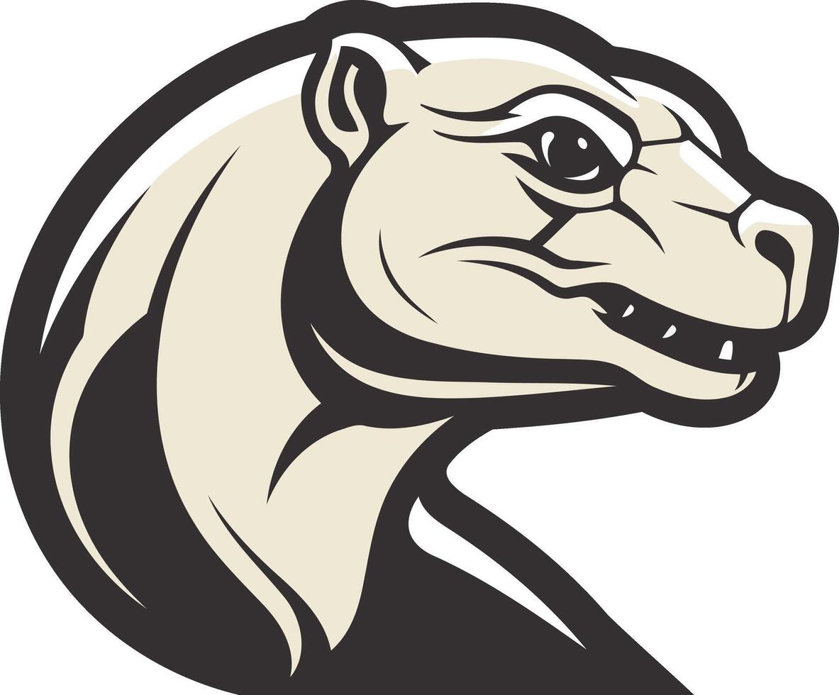 Aggressive Badger Mascot Head vector