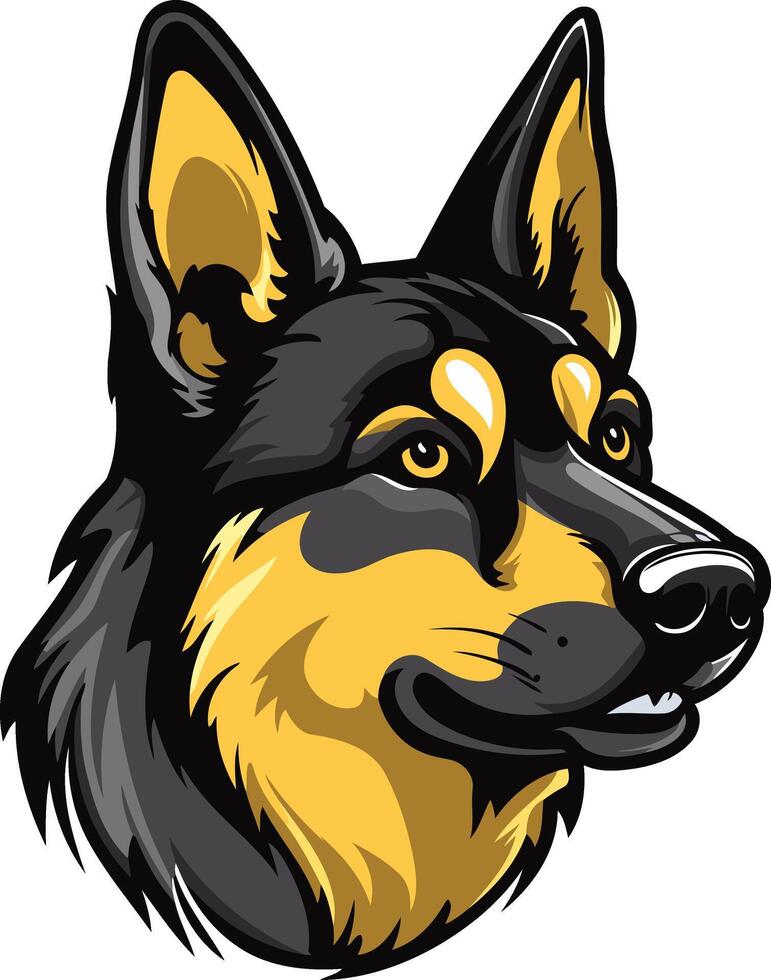 German Shepherd Portrait vector